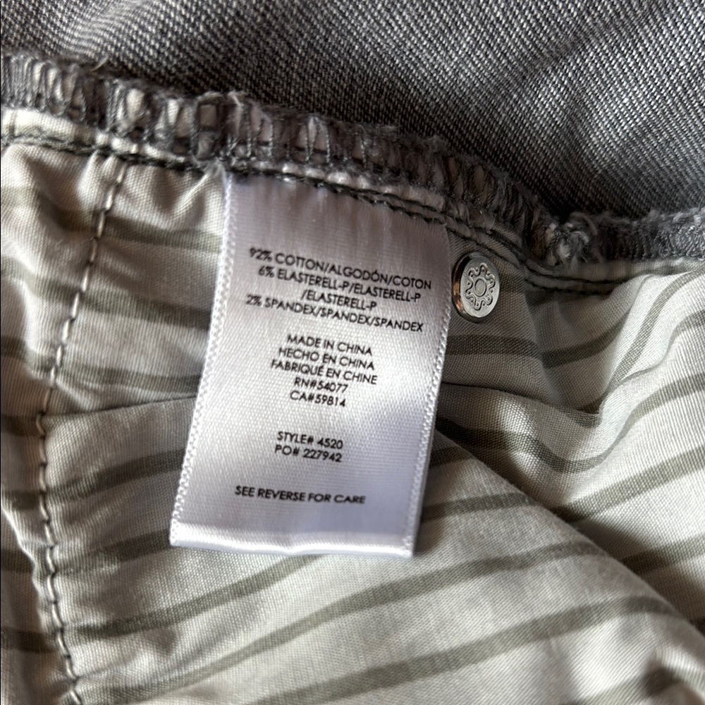 Cabi Button Fly Straight Women's Gray Jeans, 8 - Picture 8 of 9